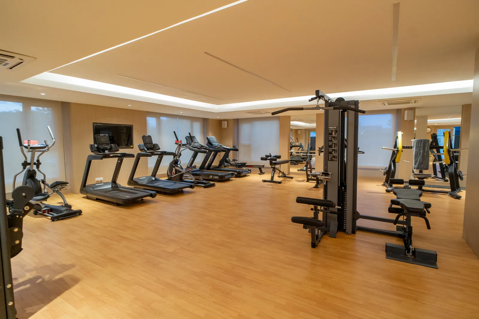 Fitness centre with treadmills and equipment