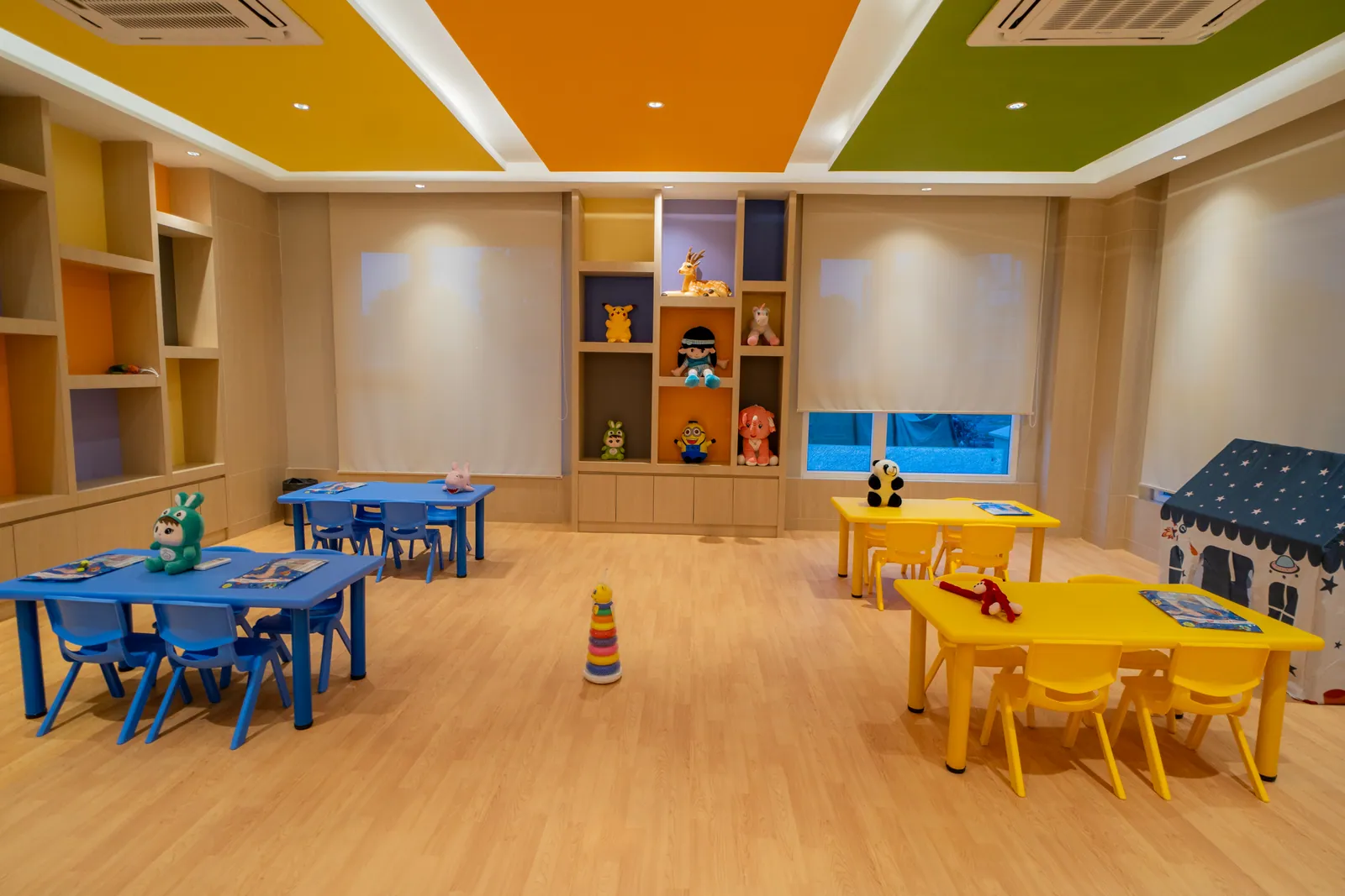 Kids' play area with colourful furniture